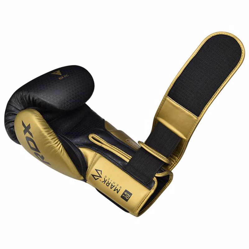 RDX L2 MARK Pro Sparring Boxing Gloves - BLACK/gold